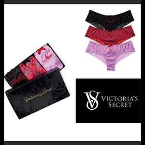 Victoria Secret-Very Sexy Satin Cheeky Panty Gift Box Set 3-Pairs (Large)